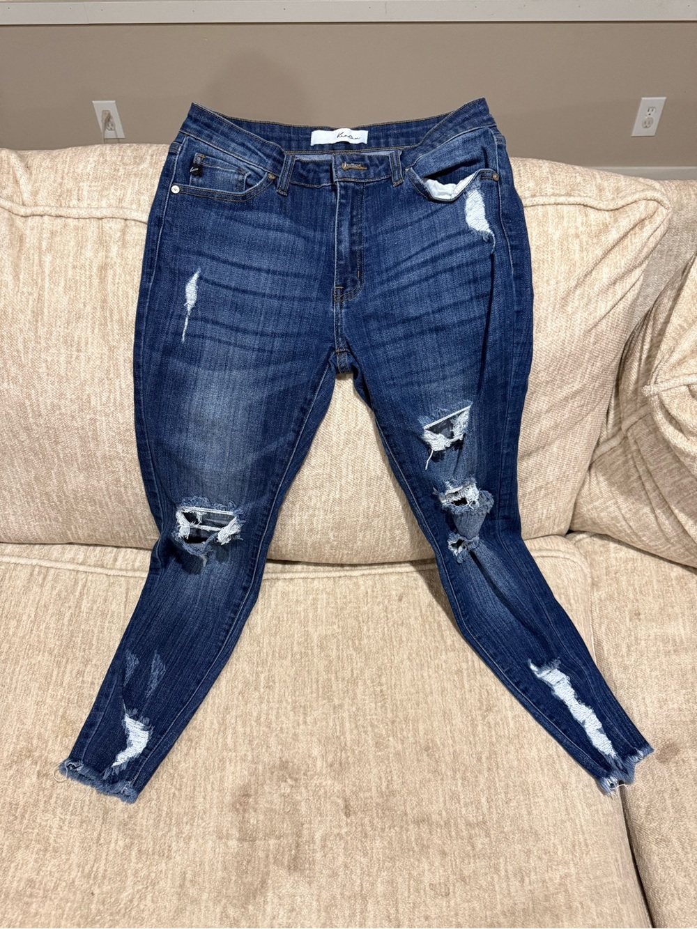 KanCan Dark Blue Ripped Skinny Jeans